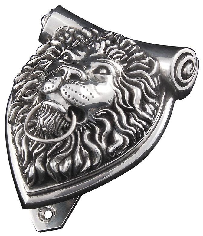 Sforza Door Knocker, Antique Silver