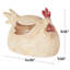 Cole And Grey Magnesium Oxide Sitting Rooster Decorative Cream Garden Sculpture With Brown And Red Accents