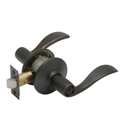 Accent Privacy Door Lever with Rosette Finish