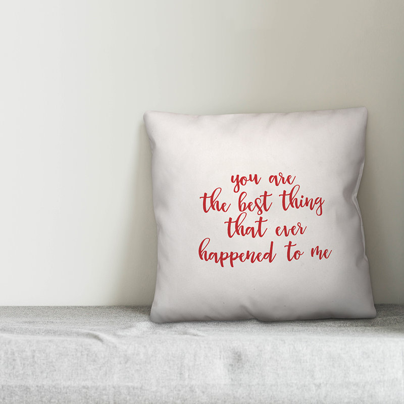  Coussin You You The Best Thing, Housse de coussin, Blanc / rouge