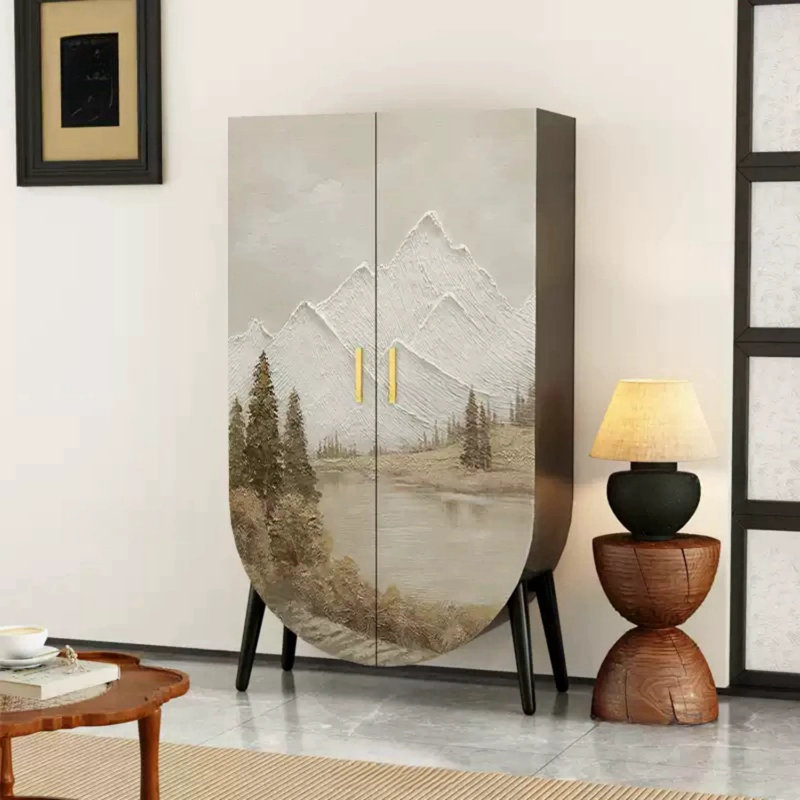 Armoire moderne à double porte minimaliste