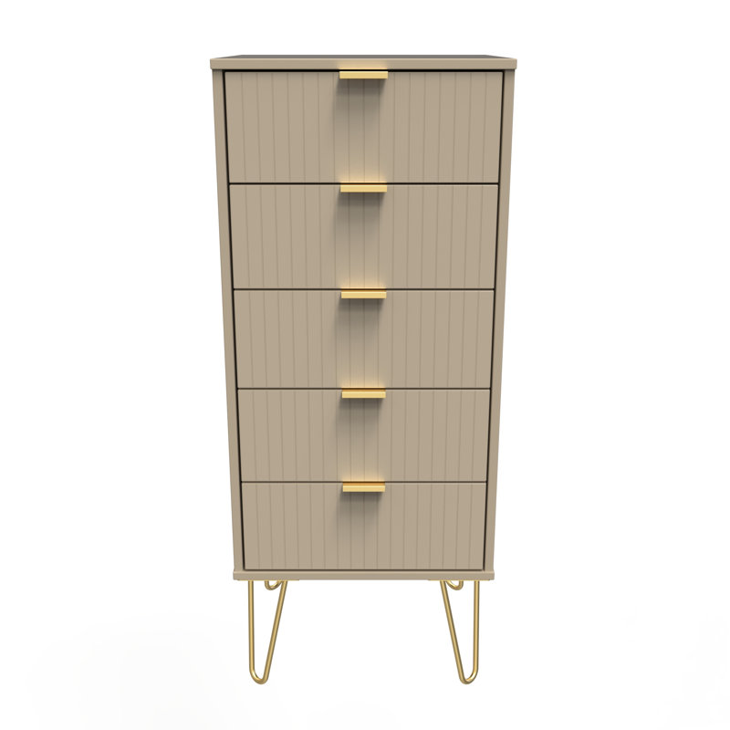 Beranda 45cm W Manufactured Wood Bedside Table, Mushroom Matt
