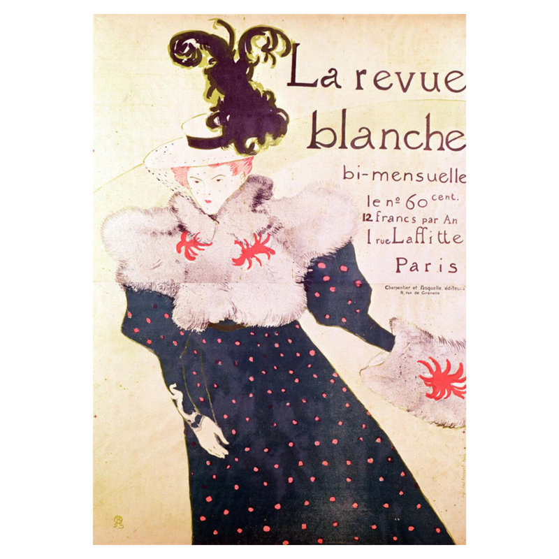 La revue blanche par Henri de Toulouse-Lautrec - estampe numérique, H 40 po x l 32 po