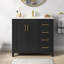 Sirois Eclipse Single Sink Bathroom Vanity With Solid Surface Composite Top-893566474-893566473