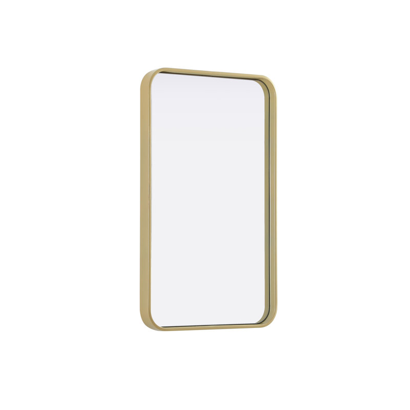 Erath Contour Metal Mirror, 30" x 18", Brass
