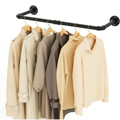 80cm Adjustable Wall Mounted Clothes Rack