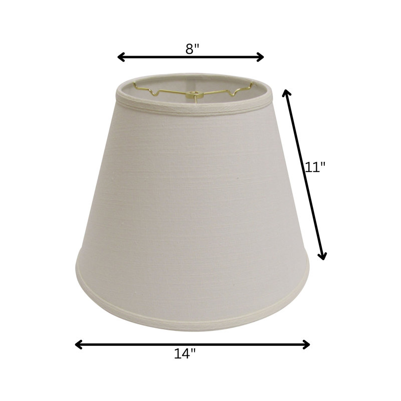 Abat-jour empire en lin 8 po, Blanc