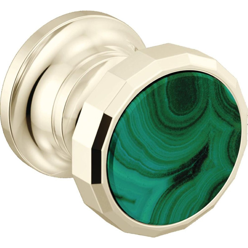 Beauclere™ Two-Handle Wall Mount Lavatory Faucet, Polished Chrome, Wheel Handle With Malachite