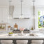 Suspension conique en verre transparent à une lumière, luminaire pour îlot de cuisine-1582033198