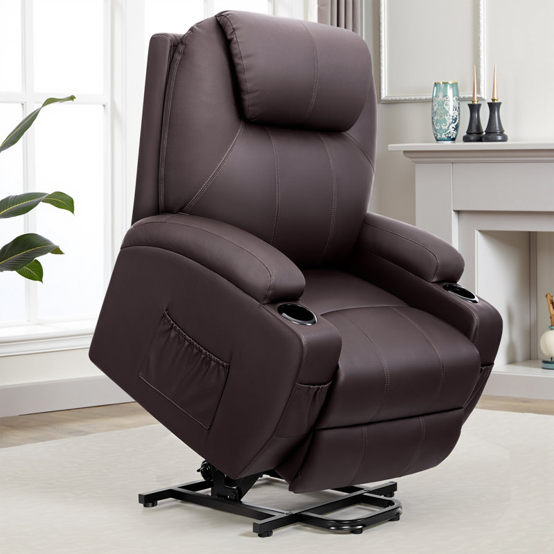 Fauteuil inclinable en polyuréthane Deonn 34, Brun