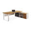 Bureau de direction en L en bois massif avec tiroirs Burlywood-464426095-464426088