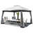 Costway 10x12 Ft 2-tier Patio Gazebo Canopy Netting Heavy-duty Metal Easy-setup Outdoor