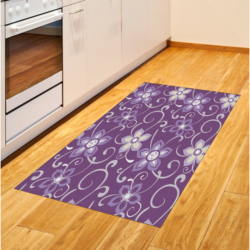 Tapis décoratif aubergine, Rectangle 2 pi 7 po x 5 pi