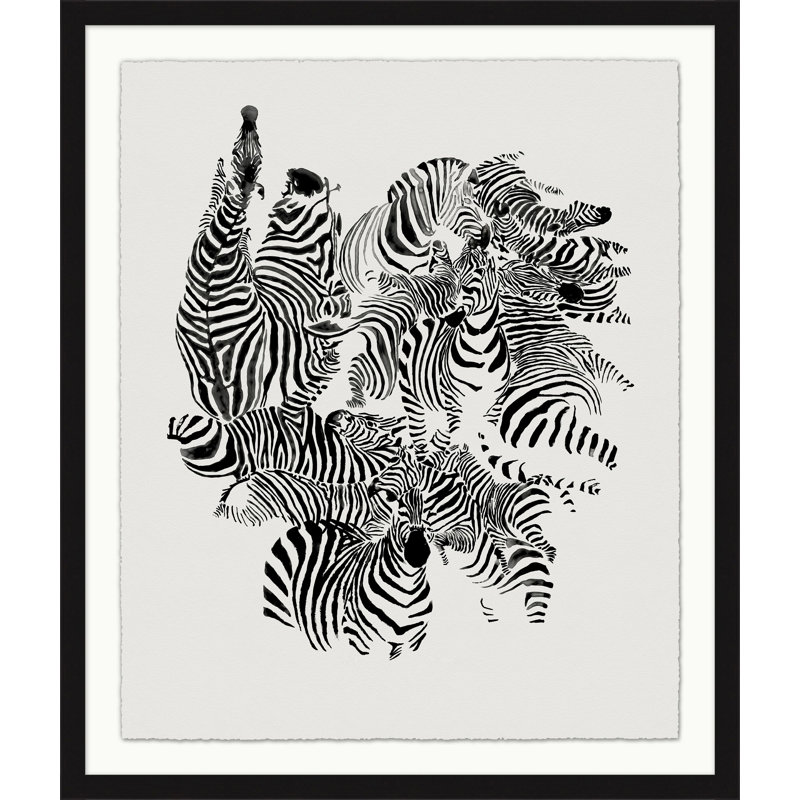 "Safari psychédélique 2" par Mat Sanders - Cadre photo unique, impression sur papier