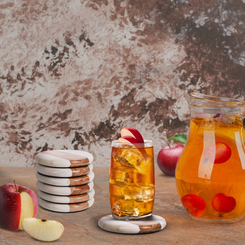 Sous-verre rayé en marbre