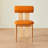Orange Solid back side Chair(Set of 2)