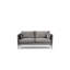 Élégant canapé 2 places, gris anthracite, 69,7 po x 34,3 po x 35,4 po | Structure en bois de hêtre et en carton, tissu 100% polyester | Coussins en mousse souple et plumes, pieds en métal | Parfait pour les salons modernes et les décors industriels