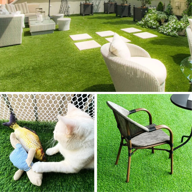 Tapis pour chien en gazon artificiel avec tapis de drainage professionnel pour terrasse en polypropylène