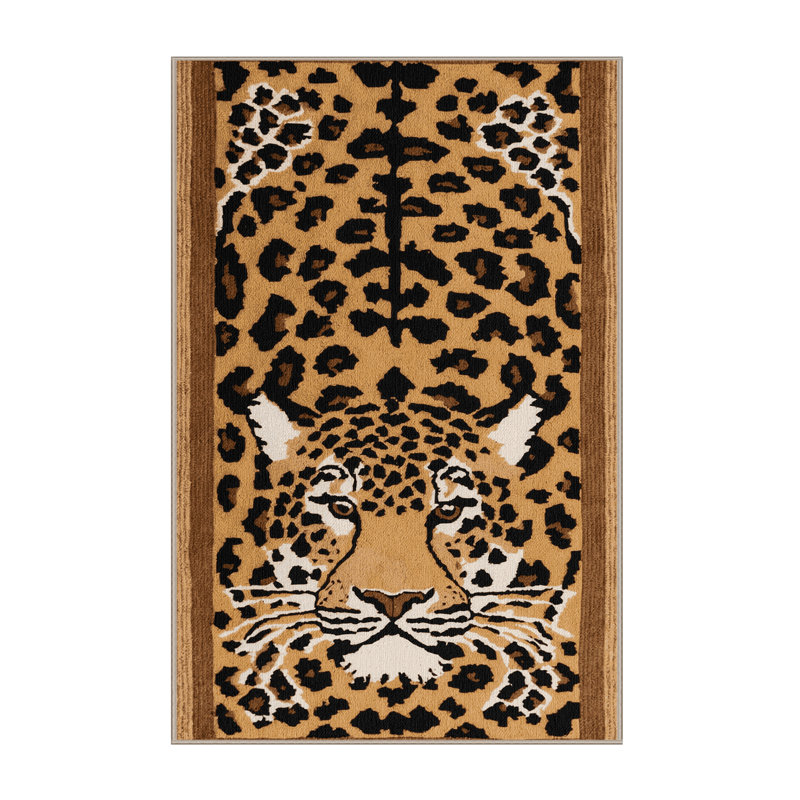  Tapis lavable à motif de gros chats Léopard, Tapis de couloir 2 pi x 4 pi