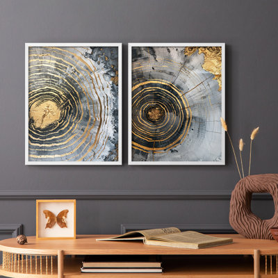 ABSTRACT Series CCxxxiii - reproduction encadrée de qualité supérieure - prête à être accrochée - aucun clou requis - aucun clou requis