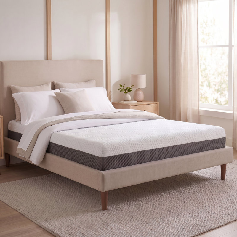 Grand matelas Akeley en mousse viscoélastique gélifiée ferme de 8 pouces - CertiPUR-US, housse de refroidissement, matelas dans une boîte