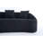 Compression Sponge Sofa Black Curved Modular Sectional-1995866886