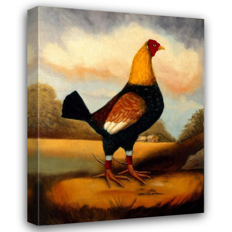 August Grove® Churchill, Alexandra Gallery, art sur toile tendue: Second Fighting Cock