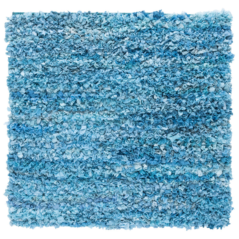 Adalayna Shag Hand Loomed Performance Rug, Square 6'