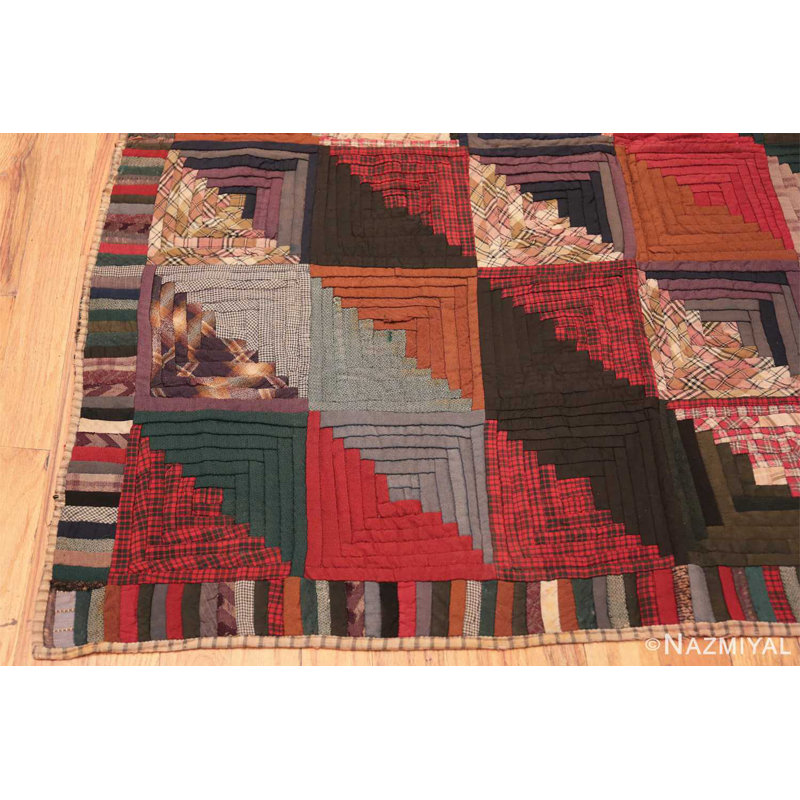 One-of-a-Kind 5'3" X 5'6" Before 1900 Area Rug in Red/Gray