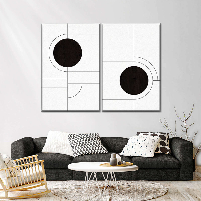 Matching Abstract Multi Piece Canvas Print, 36" H x 49" W x 1" D