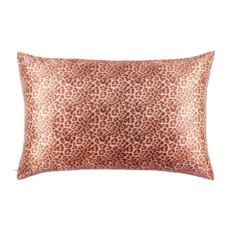  Slip Pure Silk Queen Pillowcase, Brown Animal Print