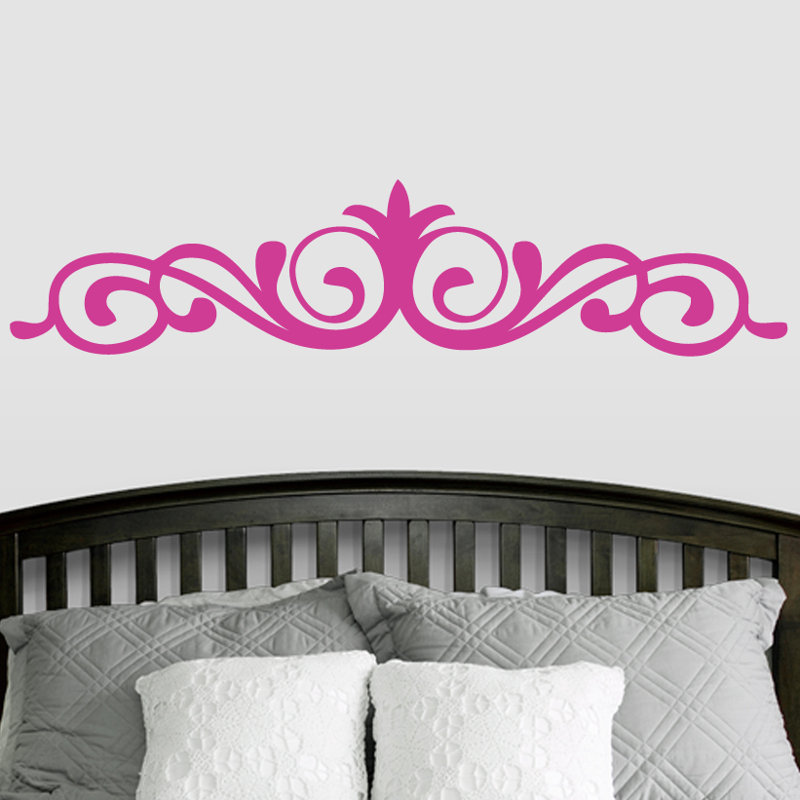 Adhésif décoratif à volutes élégantes, Rose vif