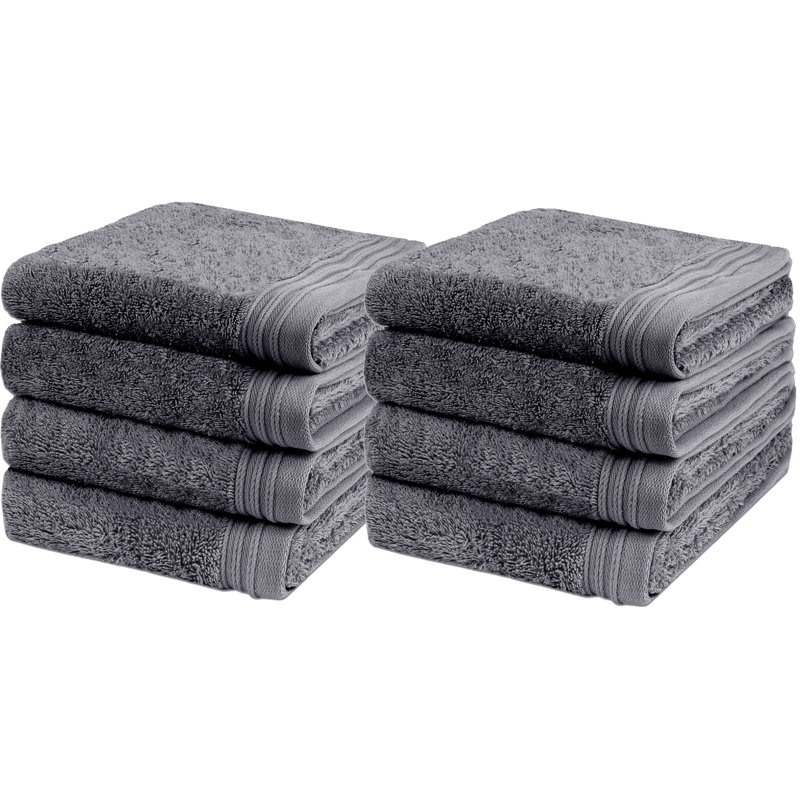 Raquel Midweight Hand Towel, Dark Gray