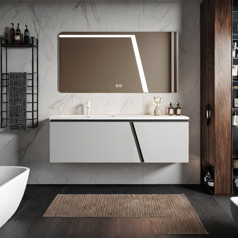 Simple and modern style bathroom cabinet, 51"