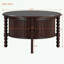 Table basse ronde avec rangement et porte coulissante-448605091-448605090