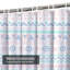 Rideau de douche transparent transparent, rideaux de douche pour la salle de bain avec 12 crochets-130013800