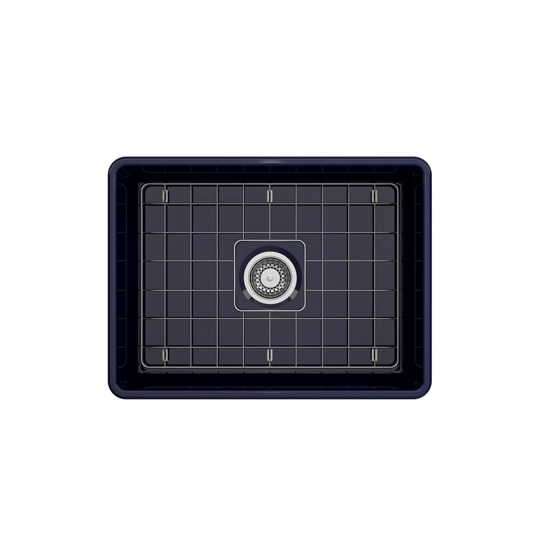 24'' L Fireclay Kitchen Sink, Sapphire Blue