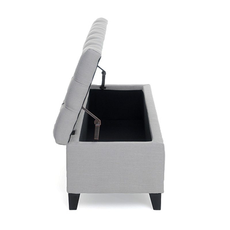 GLOUSTER STORAGE OTTOMAN V2, Light Gray