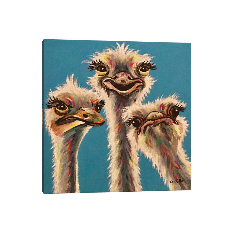 Always, Ostrich Edition' by Hippie Hound Studios - Wrapped Canvas Print, 66.04 cm H x 66.04 cm W x 1.91 cm D