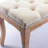 Bedroom Bench, French Vintage Tufted Entryway Bench, 43.3" Carving Upholstered End Of Bed Bench With Distressed Wood Legs, Linen Ottoman Seat For Living Room, Foyer, Dining Room-1683472258