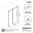 44-49" W X 76" H Frameless Single Sliding Shower Door with 3/8" Clear Tempered Glass - Square Top Rail-114773353