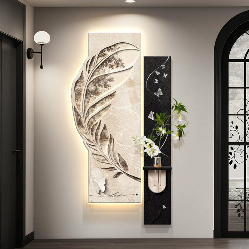 Black + White Rectangle Sandstone Wall art, 49.21" H x 27.56" W x 1.97" D, White/Black