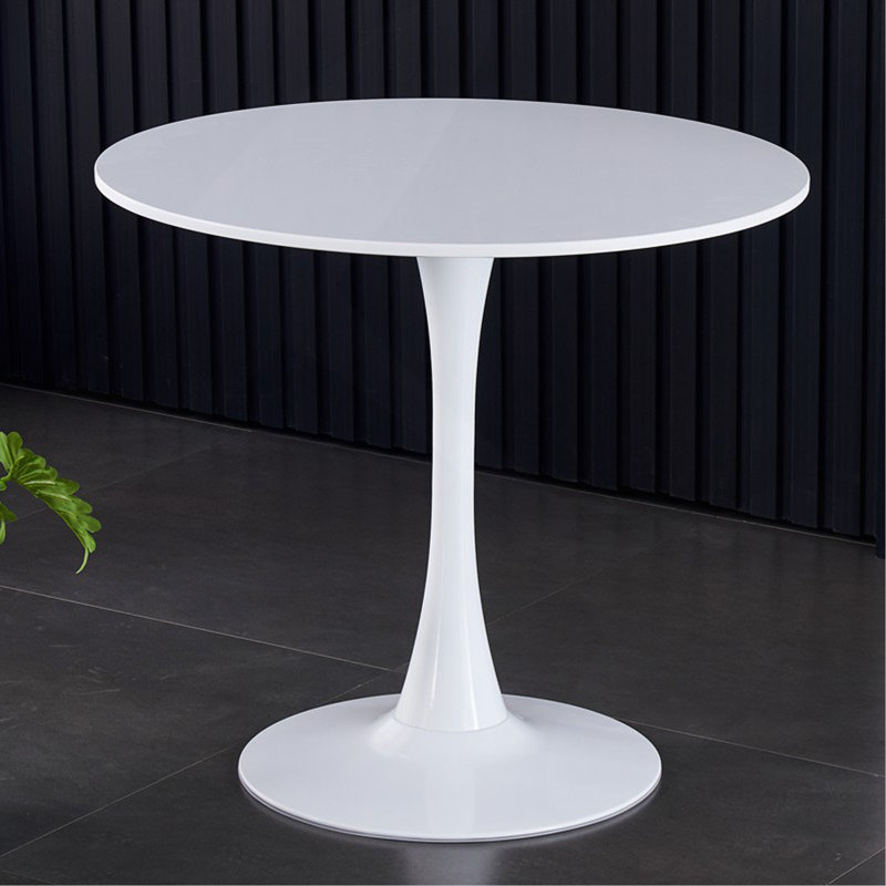 Bjarnheiður Pedestal Dining Table, White, White, 29.11" H x 23.61" W x 23.61" D