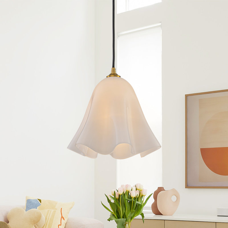Luminaire suspendu simple en verre 1 lumière Nordic
