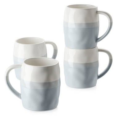 American Atelier Stackable Stoneware 16 oz. Coffee Mugs, Set of 4
