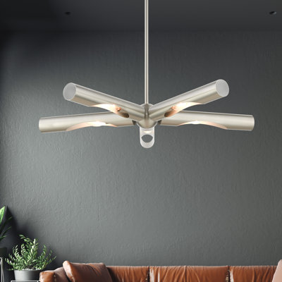 Lustre linéaire moderne Spoutnik 5 lumières Clearlake