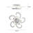 24.41'' LED Ceiling Fan with Light, Floral Design With Remote Control