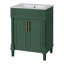 Meuble-lavabo 24 po avec lavabo intégré en céramique, meuble-lavabo à 2 portes et meuble-lavabo simple pour petite et moyenne salle de bain-115672353