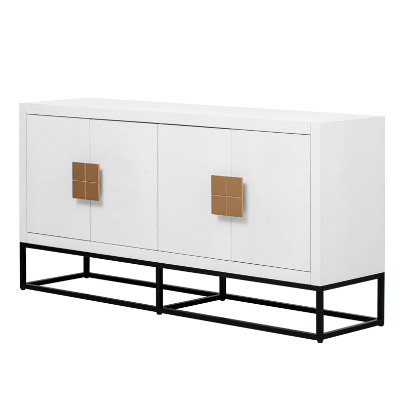 Armoire de rangement décorative, buffet avec tablettes réglables