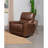 Saddle Brown Upholstered Power Recliner Chair